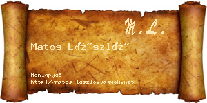 Matos László névjegykártya