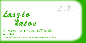 laszlo matos business card